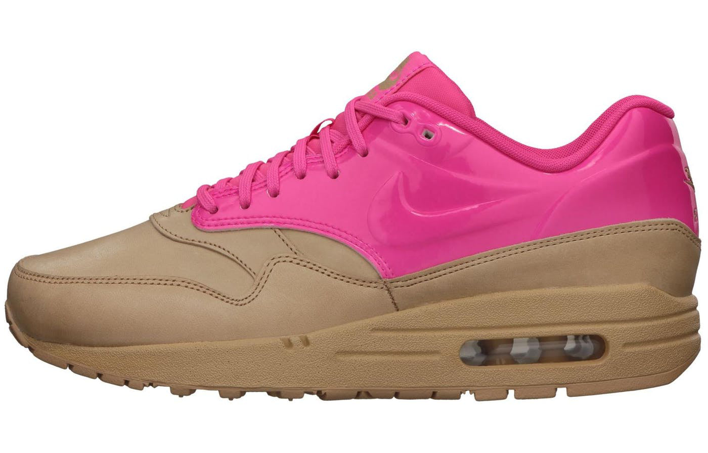 Nike Womens Air Max 1 VT Vachetta Tan Pink Flash 615868-202