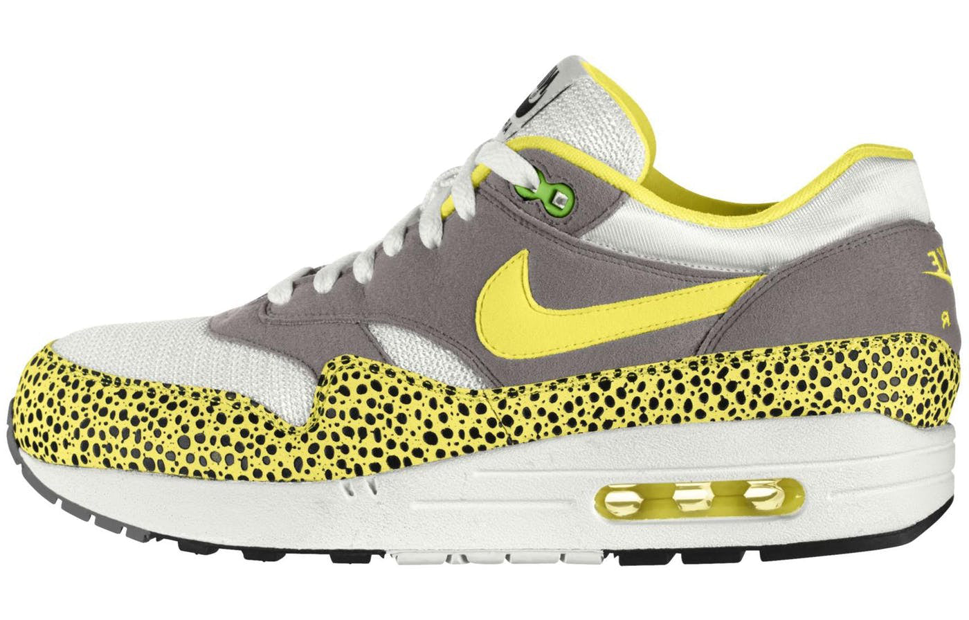 Nike Air Max 1 QS 'Safari Pack - Voltage Yellow' White/Voltage Yellow/Metallic Pewter 308866-171