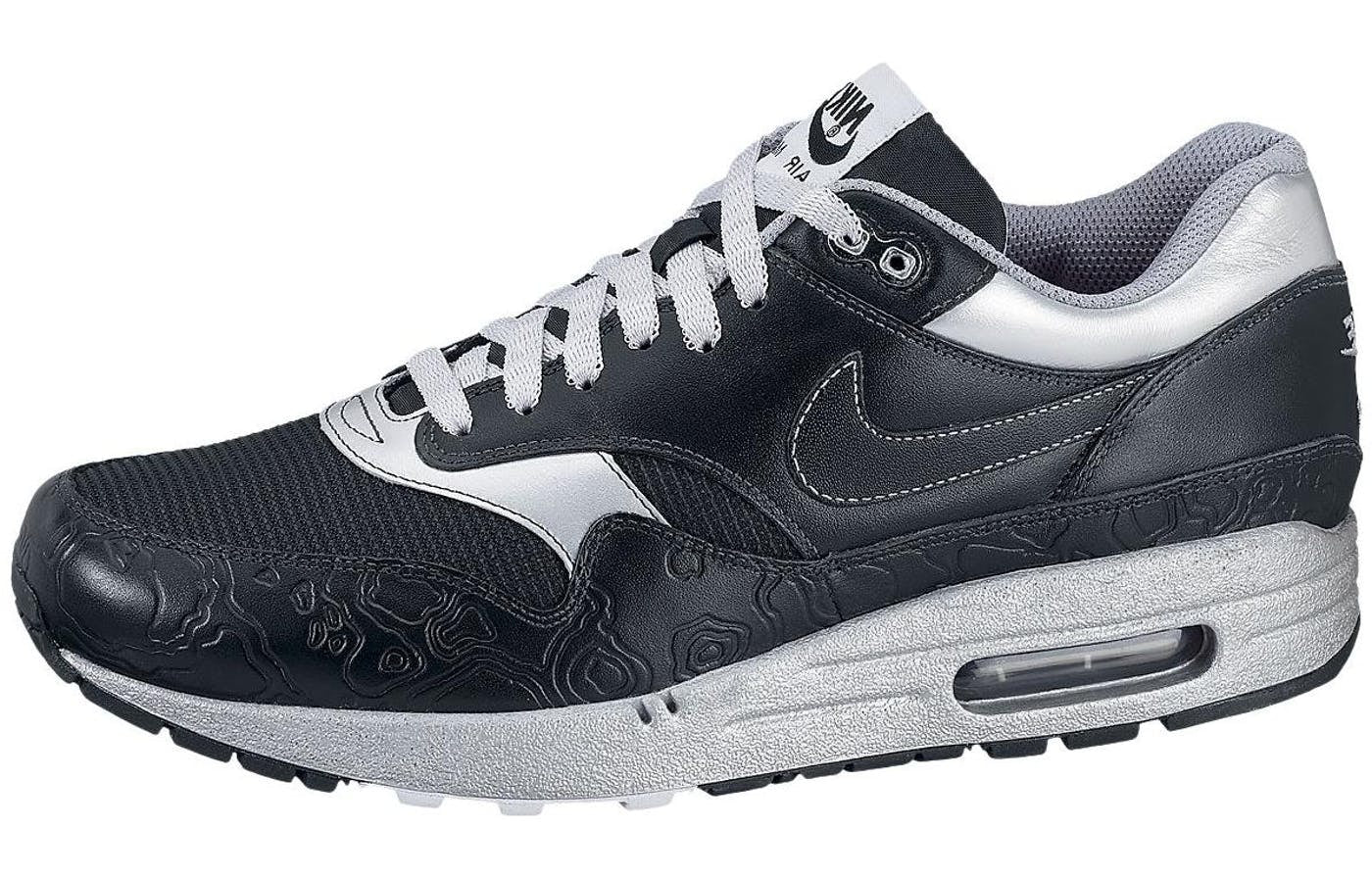 Nike Air Max 1 'Apollo Lunar Pack - Black' Black/Black/Metallic Silver/White 308866-004