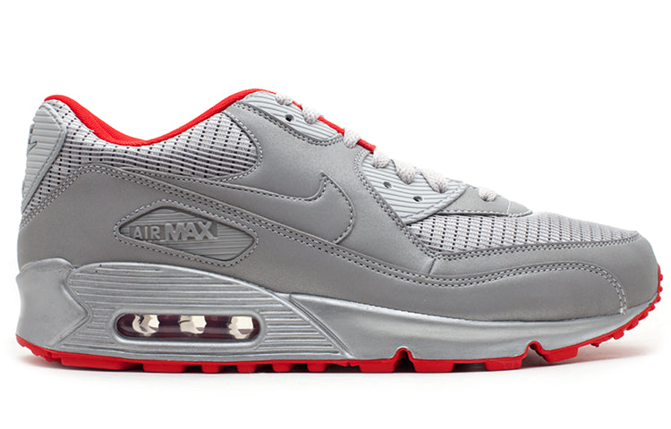 Nike Air Max 90 Mtllc Slvr/Mttc Slvr-Sprt Rd 325018-009