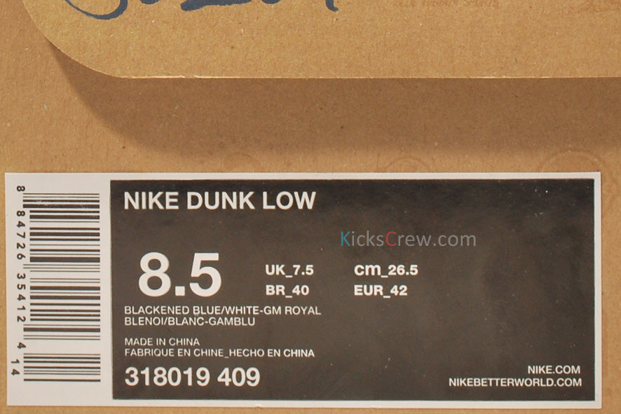 Nike Dunk Low Blackened Blue 318019-409