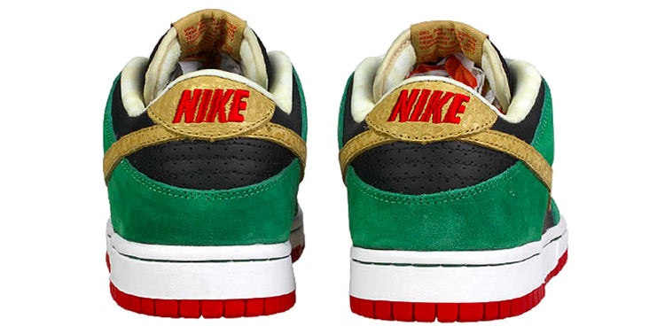 Nike Dunk Low Premium SB Skateboard 'High Life' Black/Metallic Gold-Pine Green 313170-008