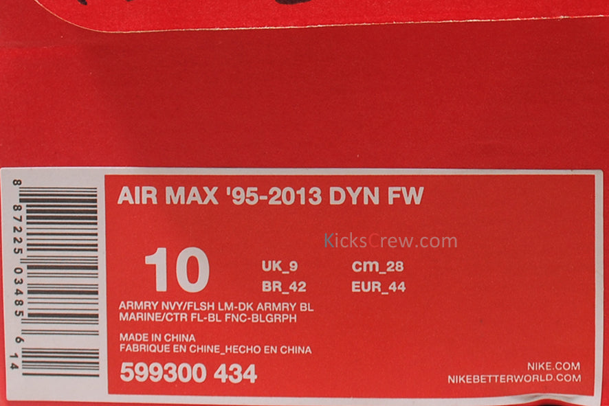 Nike Air Max 95-2013 DYN FW Armory Navy Flash Lime 599300-434