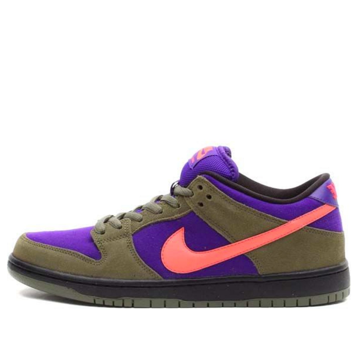 Nike Dunk Low Pro SB Skateboard 'Medium Olive Atomic Red' Mdm Olive/Atmc R-Elctr Prpl 304292-265