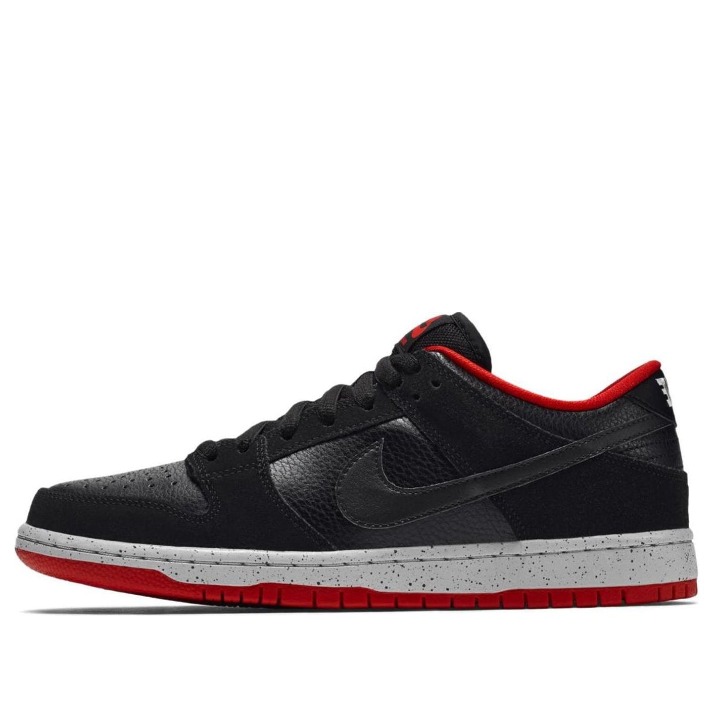 Nike SB Skateboard Dunk Low Pro 'Black Cement' Black/Wolf Grey/University Red/Black 304292-050
