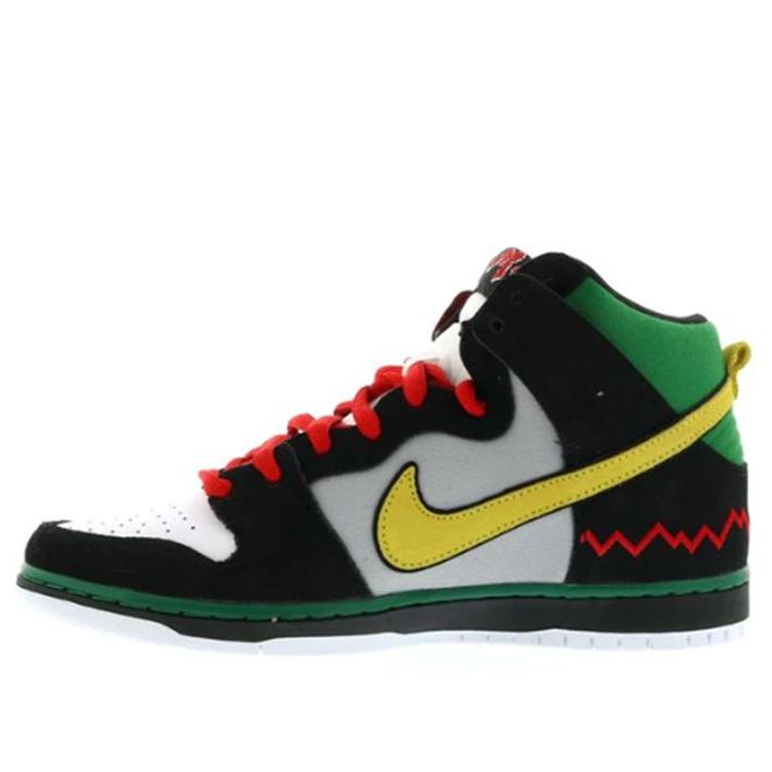 Nike Dunk High Pro Premium SB Skateboard 'Mcrad' Black/Vivid Sulfur-Wolf Grey 554673-001