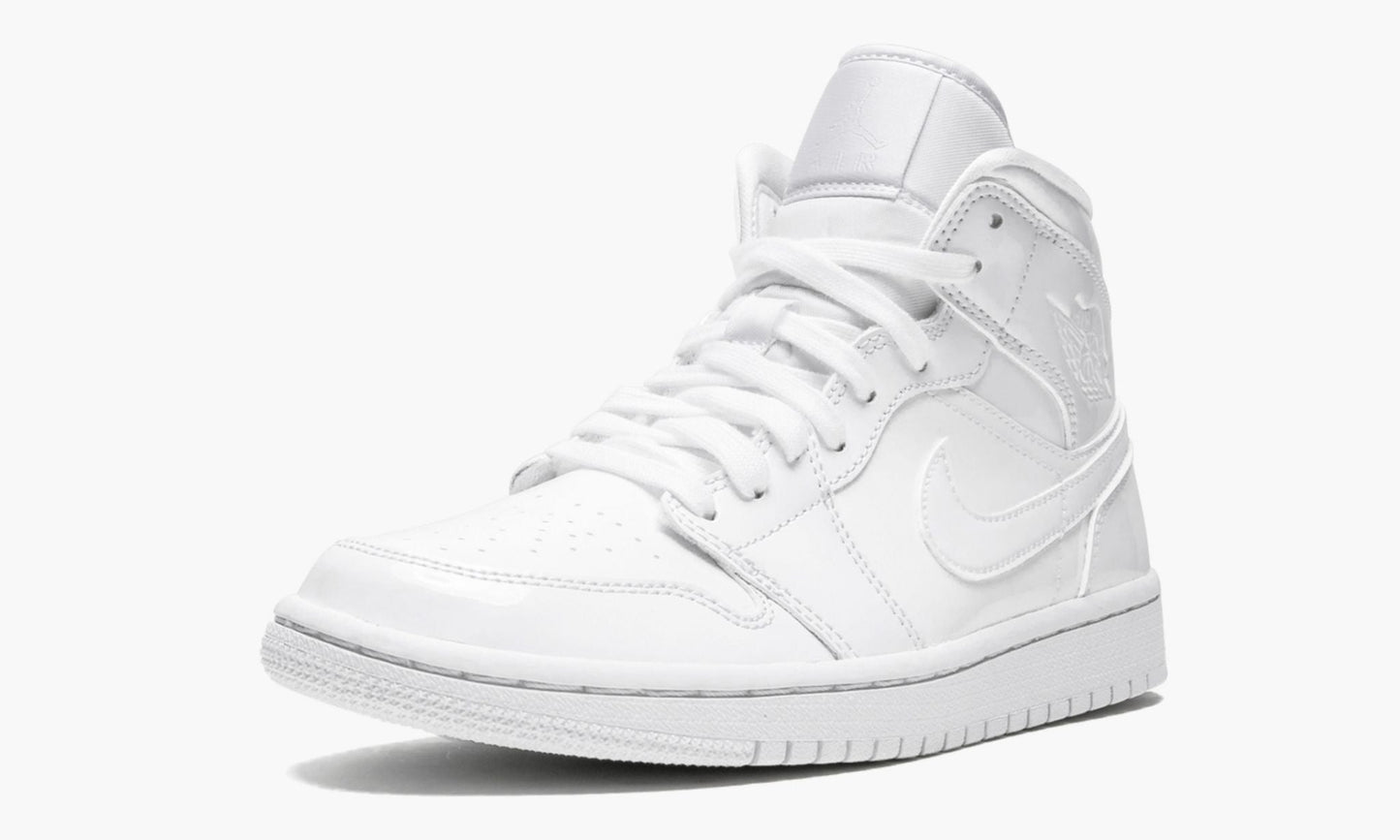 WMNS Air Jordan 1 Mid "Triple White Patent Leather"