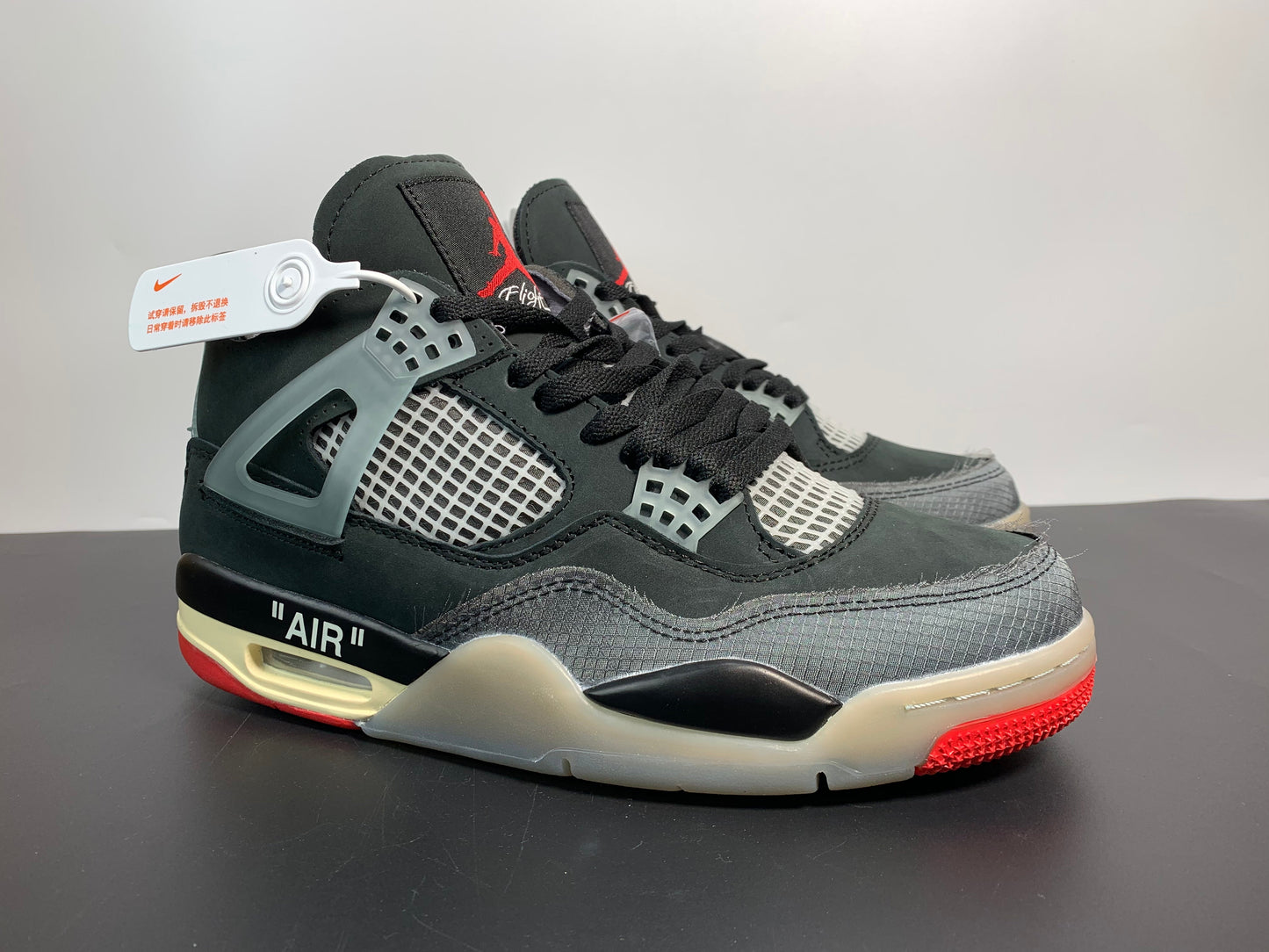 OFF-WHITE x Air Jordan 4 “Bred” CV9388-001