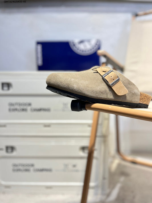 Birkenstock London Suede Leather Brown 0560672 QW7321625