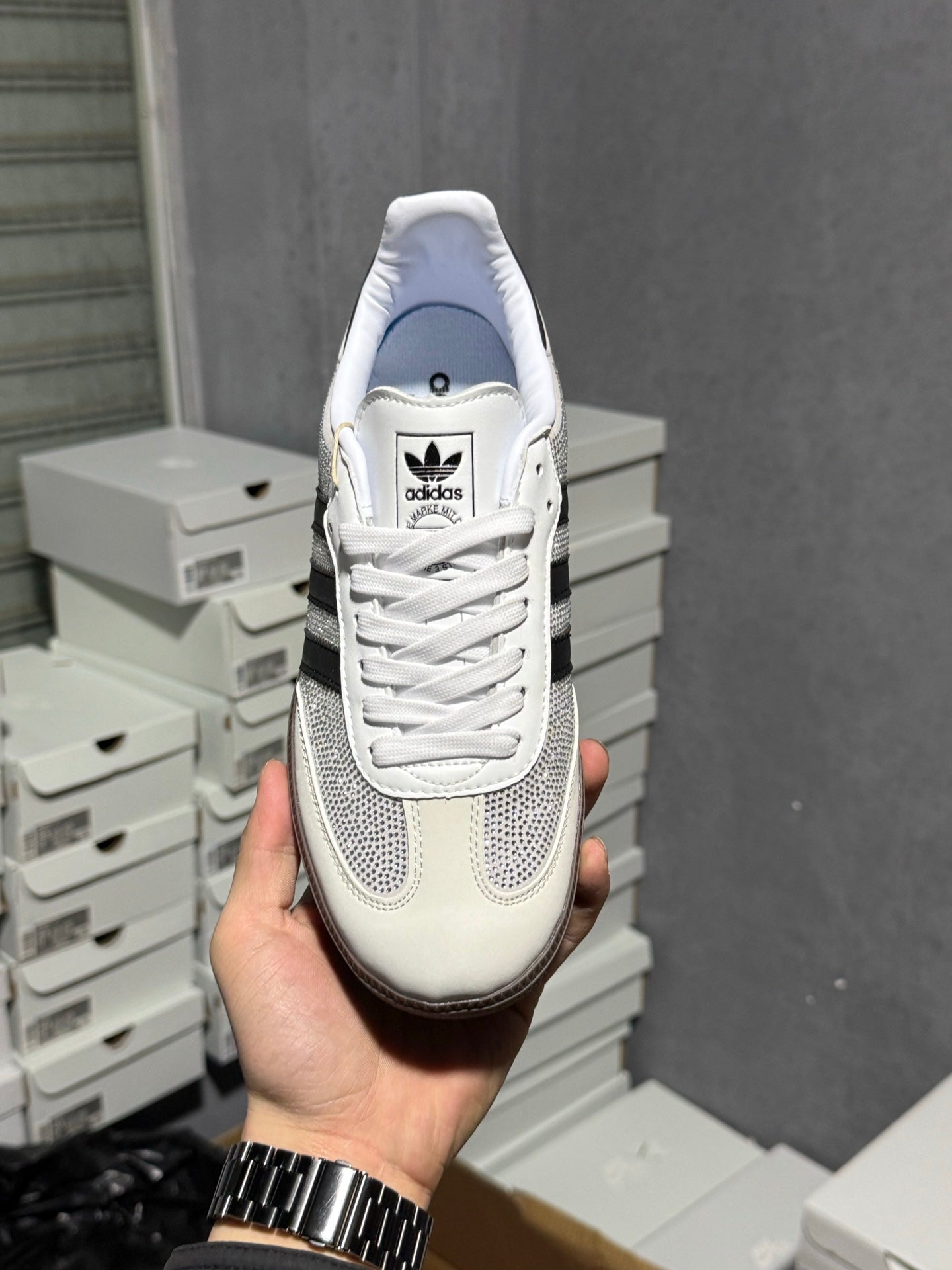 Adidas Originals Wmns Vegan Samba OG 'Crystal White Rhinestones' IG1024