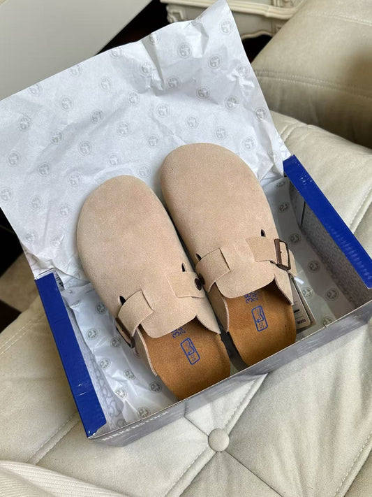Birkenstock Boston Suede Light Beige 0060461