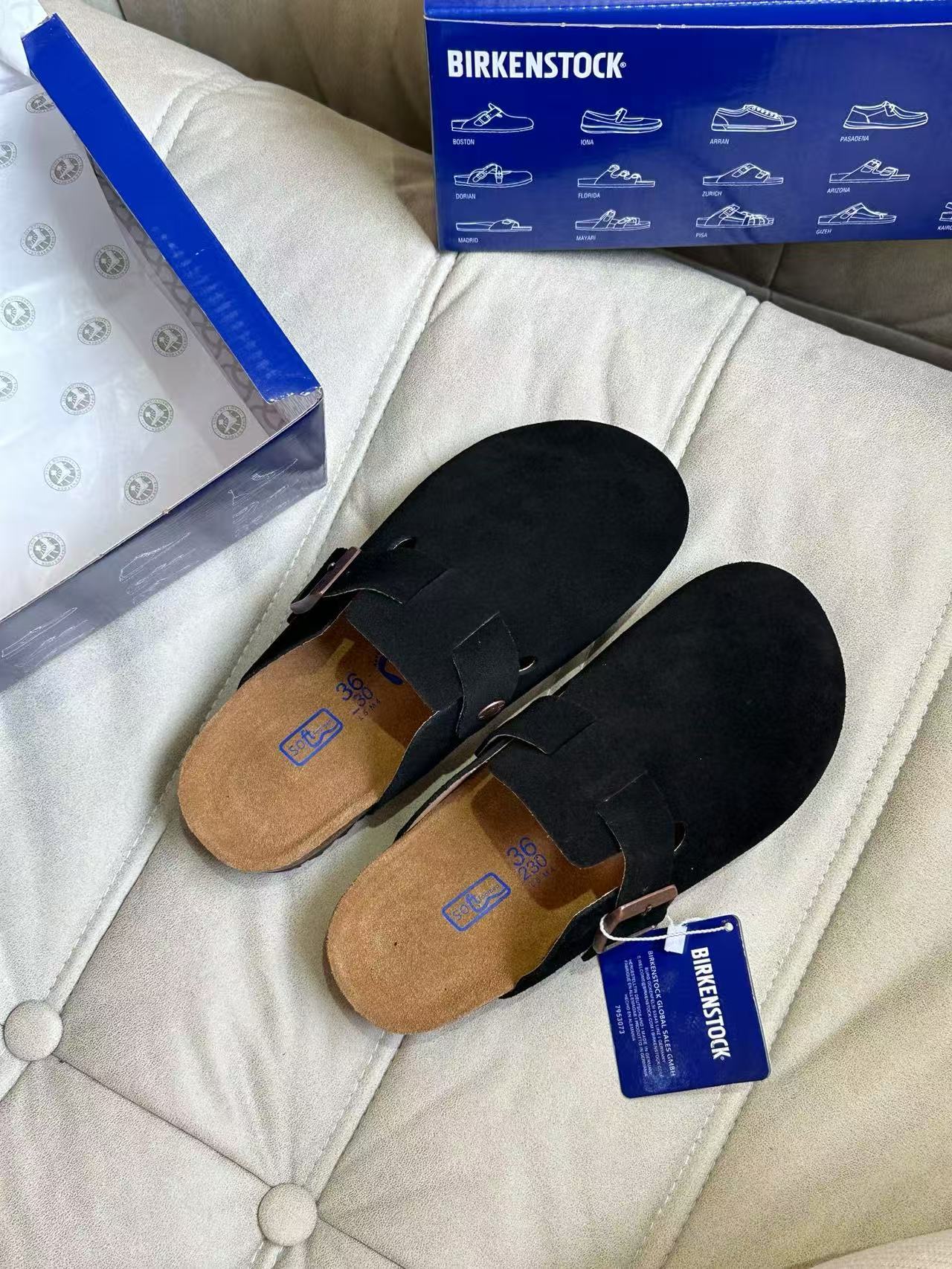 Birkenstock Boston Suede Black 0060461