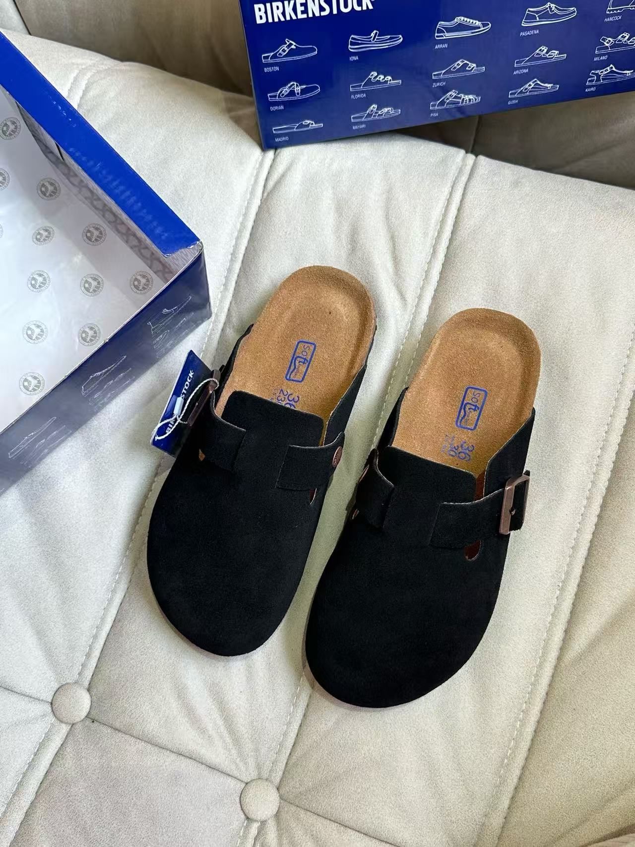 Birkenstock Boston Suede Black 0060461