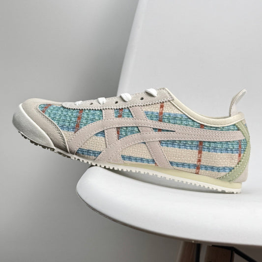 Onitsuka Tiger Mexico 66 x Doi Tung Sneaker  Cream Blue Plaid 888DNY