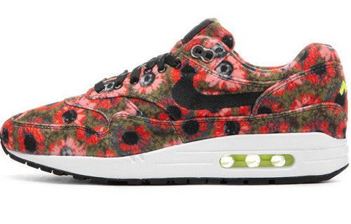 Nike Air Max 1 Premium SE 'Floral Mowabb' Black/Black/Flash Crimson/Faded Spruce 858876-003