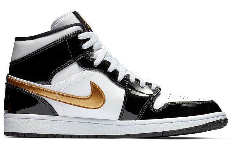 Air Jordan 1 Mid SE Black Metallic Gold 852542-007