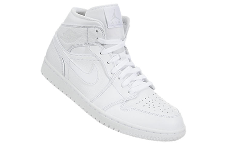 Air Jordan 1 Mid Triple White 554724-109