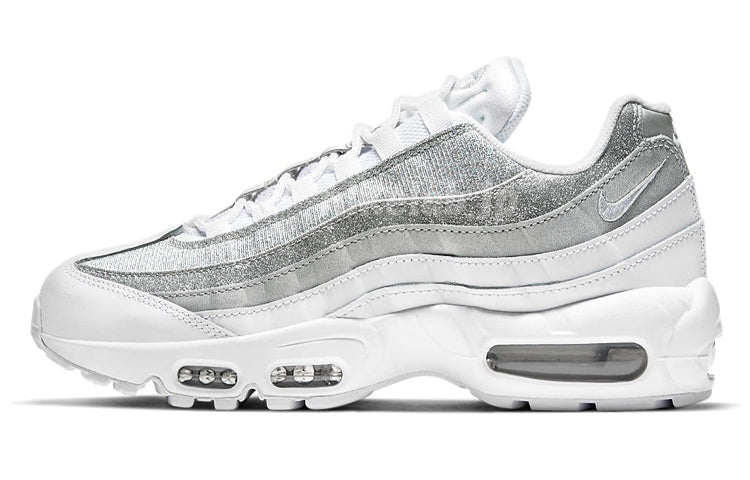 Nike Womens Air Max 95 'White Metallic Silver' White/White/Metallic Silver DH3857-100