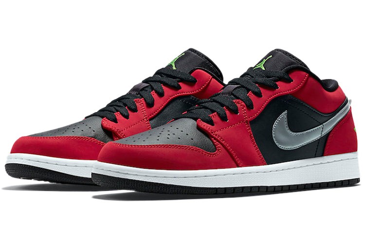 Air Jordan 1 Low 'Gym Red Green Pulse' Black/Green Pulse-Gym Red 553558-036