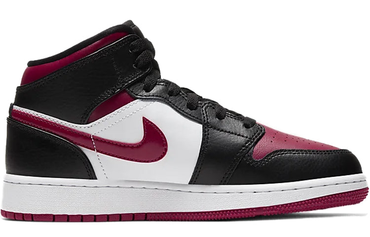 Air Jordan 1 Mid GS Black Noble Red 554725-066