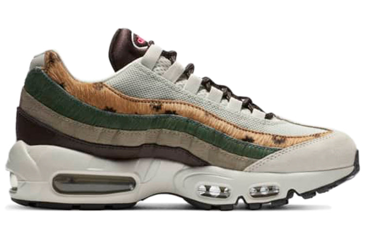 Nike Womens Air Max 95 Premium 'Animal Floral Prints' Light Bone/White/Velvet Brown/Olive Grey/Pink Blast/Poison Green CZ8102-001