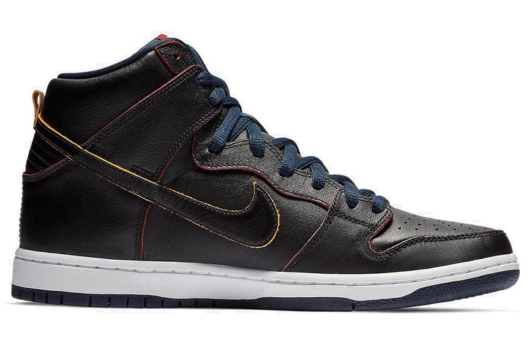 Nike NBA x Dunk High SB Skateboard 'Cleveland Cavaliers' Black/Black-College Navy-Team Red BQ6392-001 sneakmarks