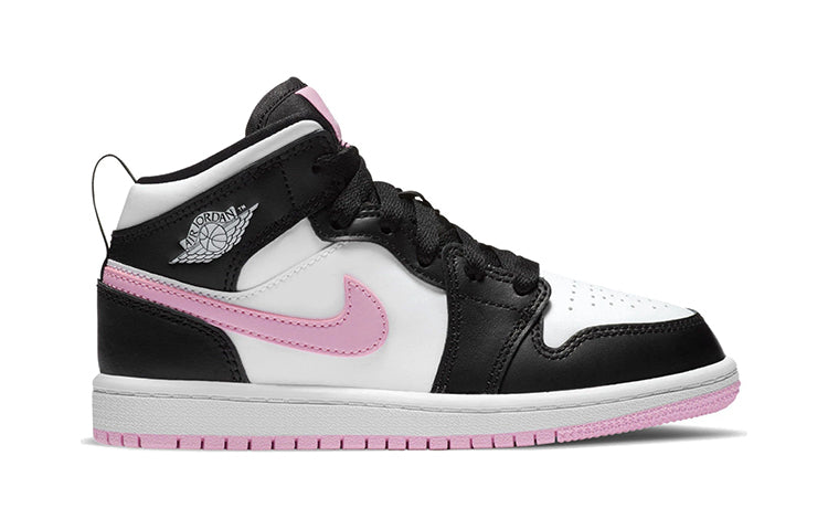 Air Jordan 1 Mid BP White Black Light Arctic Pink (PS) 640737-103