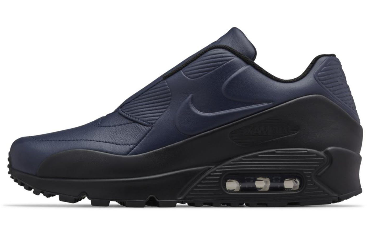 Nike Sacai x Womens WMNS Air Max 90 'Obsidian' Obsidian/Obsidian-Black 804550-440 sneakmarks