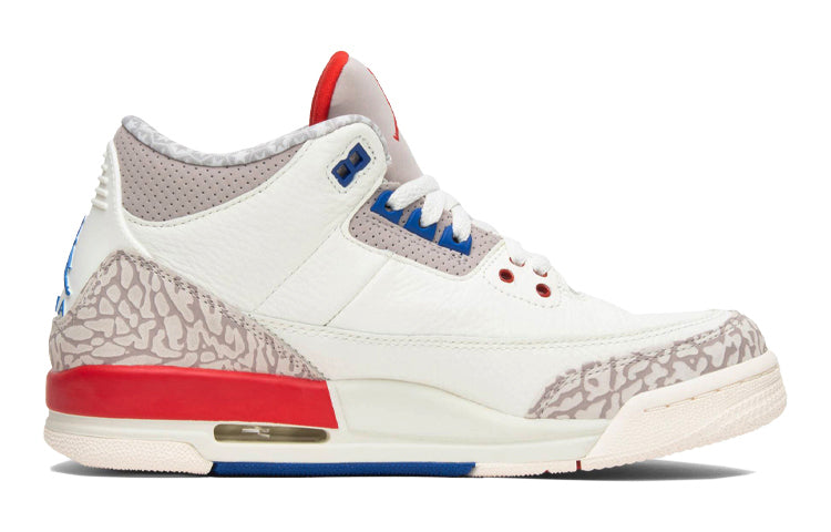 Air Jordan 3 Retro'International Flight' GS Sail/Sport Royal-Fire Red 398614-140