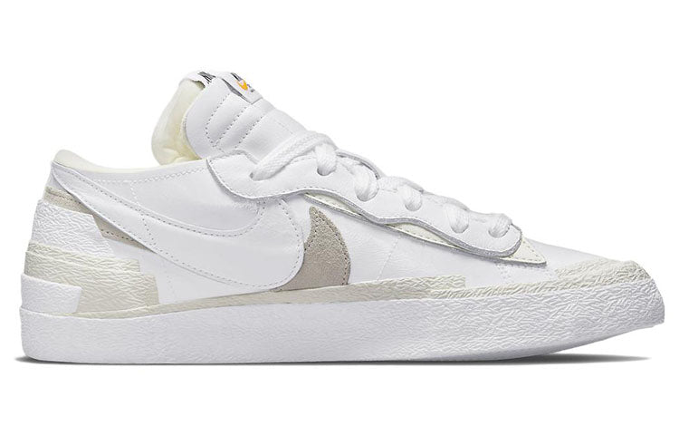 Nike Blazer Low x Sacai White Patent Leather DM6443-100 sneakmarks