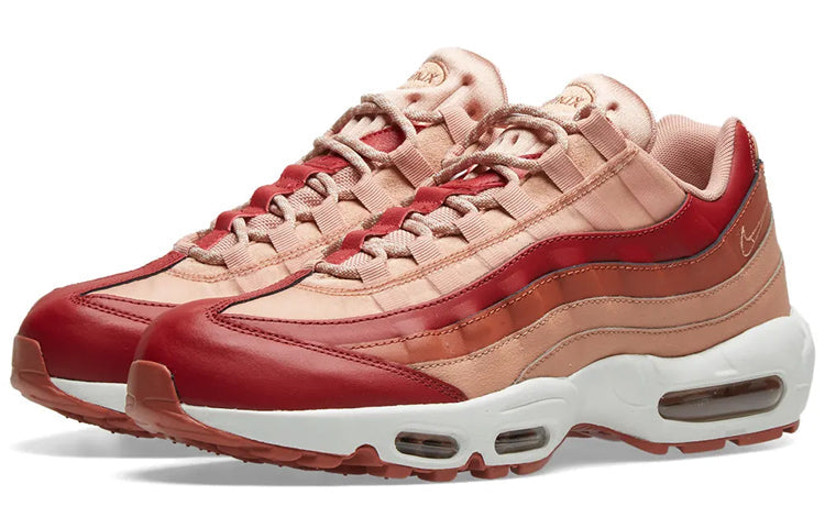 Nike Womens Air Max 95 'Dusty Peach' Team Crimson/Rose Gold-Summit White-Dusty Peach 307960-607