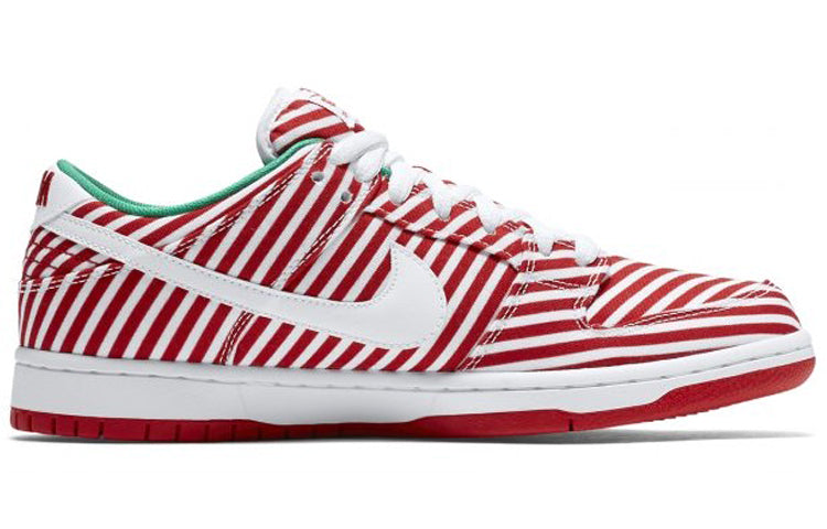 Nike SB Skateboard Dunk Low 'Candy Cane' Challenge Red/Stadium Green-White 313170-613 sneakmarks