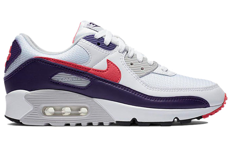 Womens Air Max 90 'Eggplant' White/Eggplant/Flare/Zen Grey CW1360-100 KICKSOVER