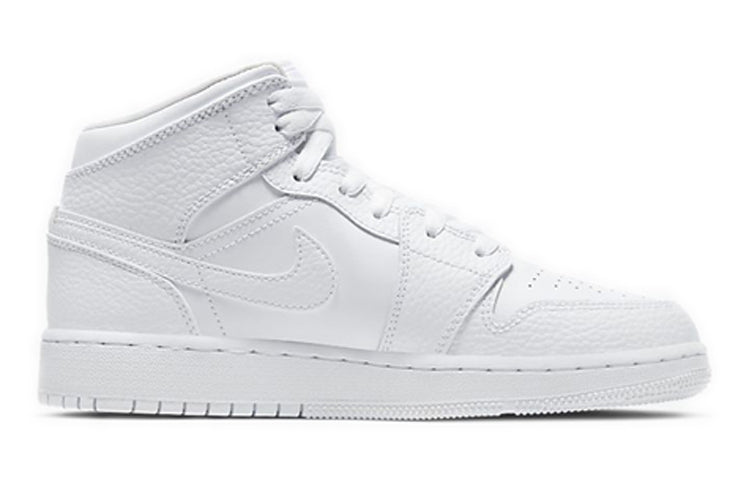 Air Jordan 1 Mid GS Triple White 554725-130