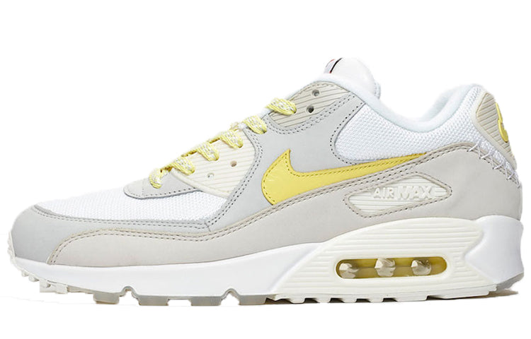 Nike Air Max 90 PRM 'Side A' White/Lemon Frost-Light Bone CI6394-100 KICKSOVER