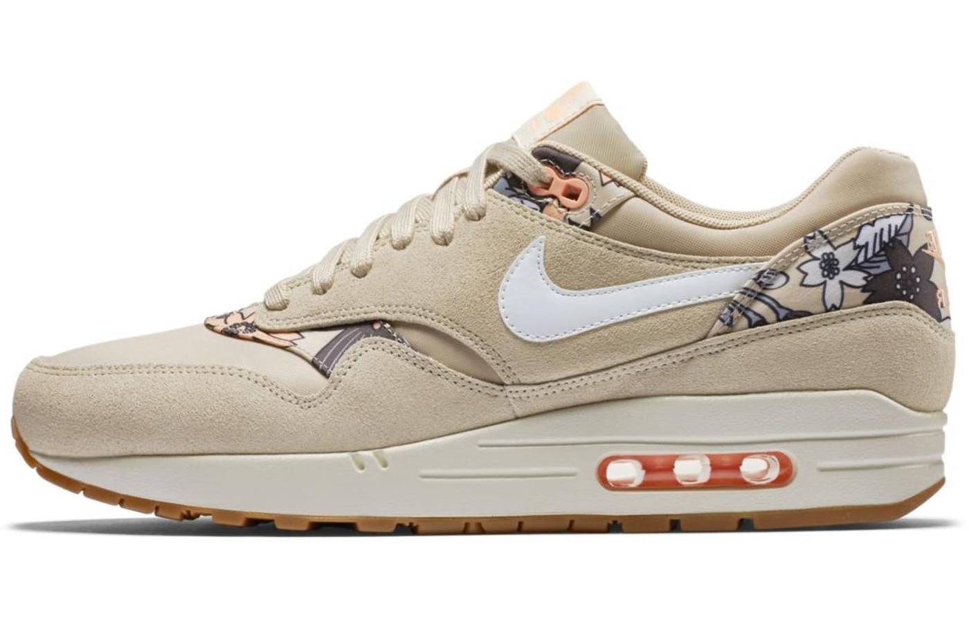 Womens Air Max 1 'Aloha Print' Rattan/Sail/Rattan/Sunset Glow 528898-200