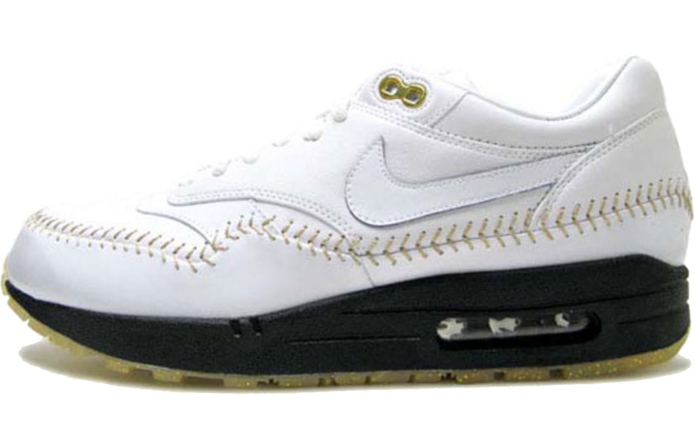 Nike Chien-Ming Wang x Air Max 1 TW QS 'Baseball' White/White/Black/Metallic Gold 378358-111