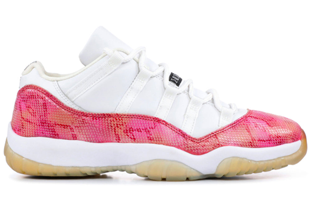 Womens WMNS Air Jordan 11 Retro Low 'Snakeskin' White/Black-Pink 833003-103