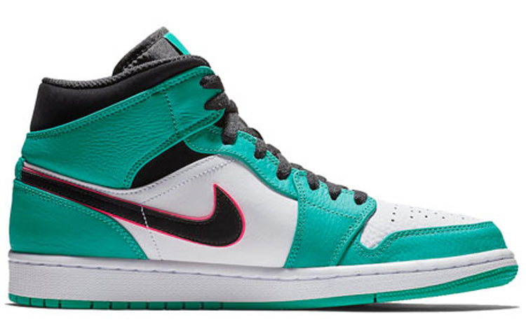 Air Jordan 1 Mid SE 'South Beach' Turbo Green/Black-Hyper Pink-Orange Peel 852542-306