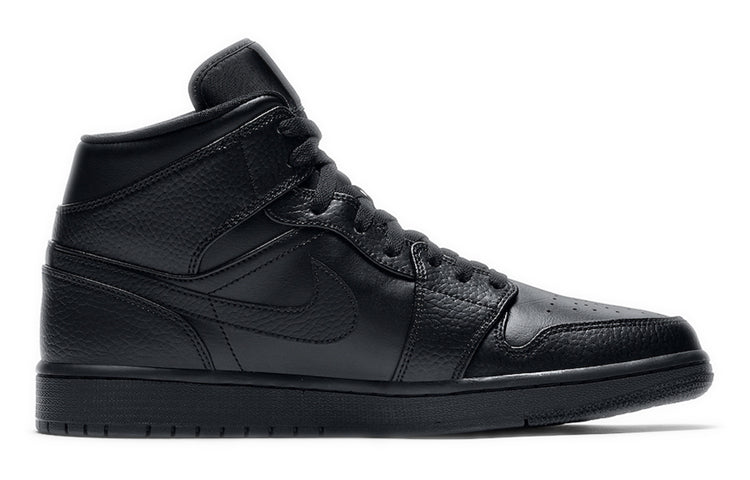 Air Jordan 1 Mid 'Triple Black' Black/Black/Black 554724-091