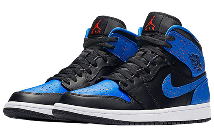 Air Jordan 1 Mid Black Signal Blue 554724-048