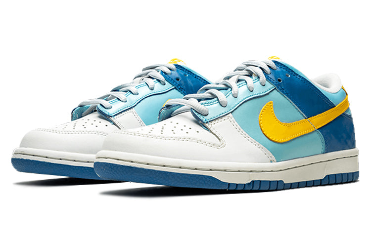 Nike Air Dunk Low'Splash' GS Splash/Yellow Ochre-Powder Blue-Dark Maroon 309601-471 sneakmarks