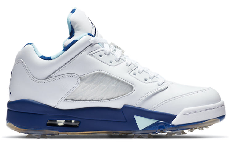 Air Jordan 5 Low Golf NRG 'Wing It' White/Topaz Mist/Celestial Gold/Deep Royal CW4206-100