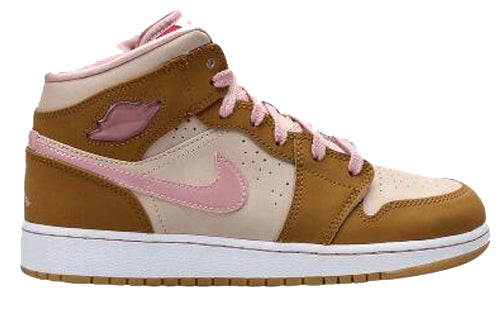 Air Jordan 1 Mid'Lola Bunny' GG Wheat/Pink Glaze-Shimmer 724072-730