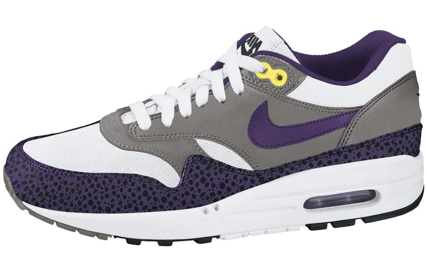 Nike Air Max 1 QS 'Safari Pack -Grand Purple' White/Grand Purple/Metallic Pewter 308866-151 KICKSOVER