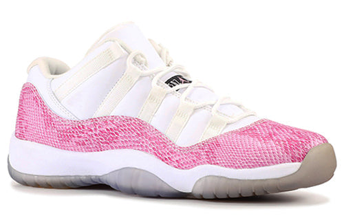 Nike Girls Air Jordan 11 Low GS Snake Skin - White Pink 580521-108