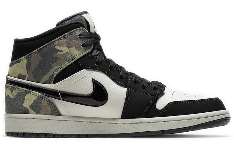 Air Jordan 1 Mid Camo Light Bone/Black CW5490-001