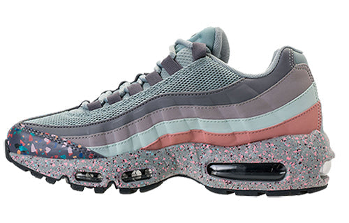 Nike Womens Air Max 95 SE 'Confetti' Light Pumice/Anthracite-Gunsmoke-Atmosphere Grey-Fiberglass-Rust Pink 918413-002