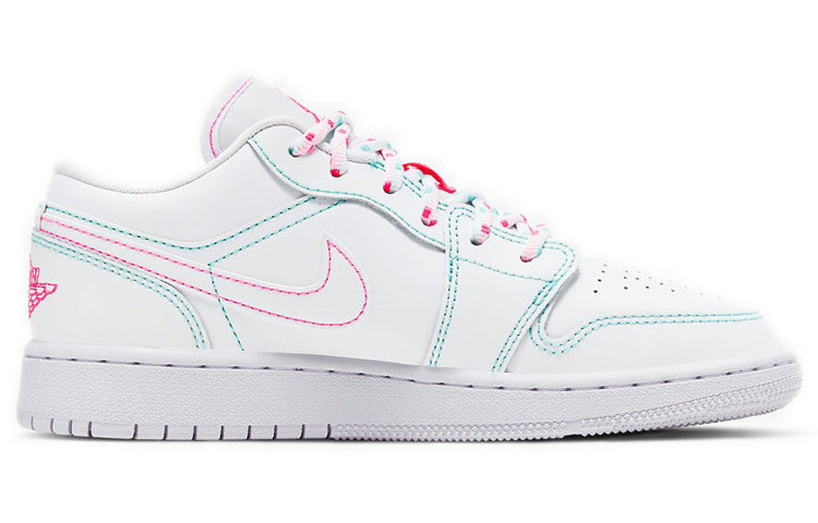 Air Jordan 1 Low'Aurora Green' GS White/White/Aurora Green/Soar 554723-101