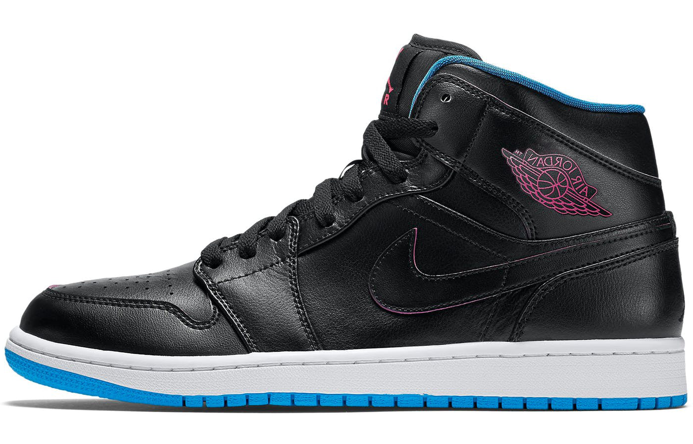 Air Jordan 1 Mid 'Radio Raheem' Black/Fire Pink-Photo Blue 554724-029